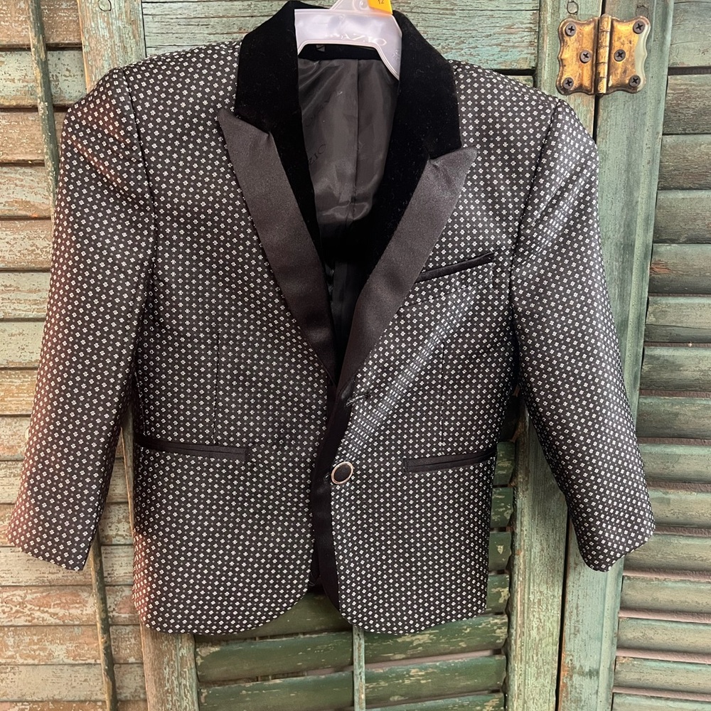 Tazio black blazer jacket suit tux black size 2